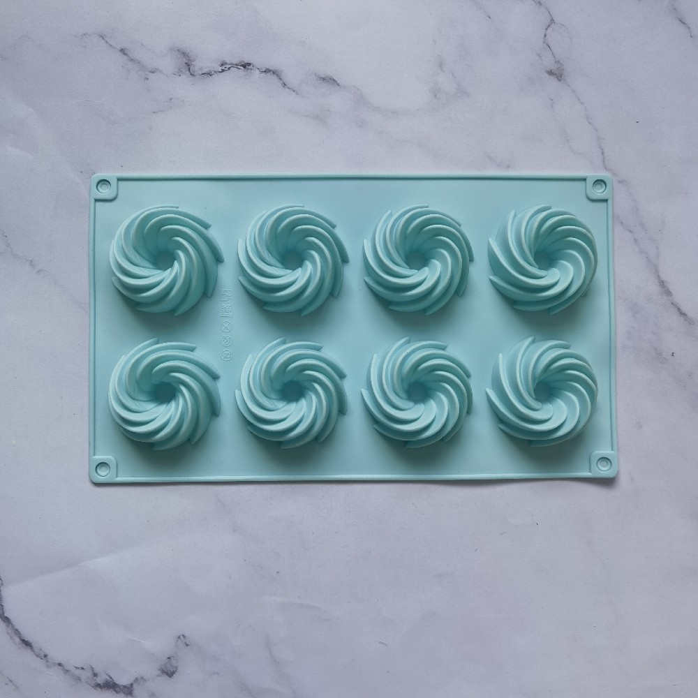 8 espirales 79 molde de silicona pastel helado pudín molde de postre jabón utensilios de cocción