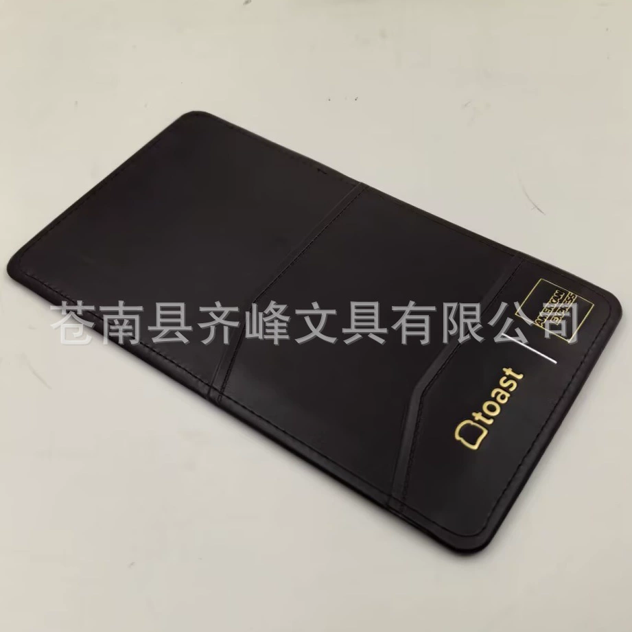 Производитель поставляет стерео для гостиничного ресторана, горячее тиснение логотипа, кожаный держатель для документов из искусственной кожи, держатель для купюр из искусственной кожи, держатель для квитанций