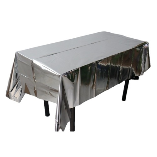 Gold rose gold plain aluminum film tablecloth disposable tablecloth party supplies tablecloth props layout plain tablecloth