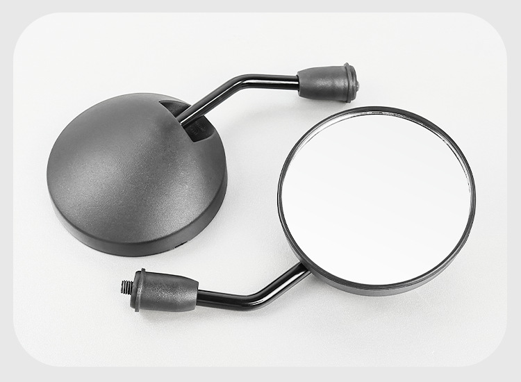 Electric Bicycle Rearview Mirror with Short Rod and Round Mirror, Suitable for Yadea and Aima Electric Scooters, Convex Rearview Mirror M8 Reflector