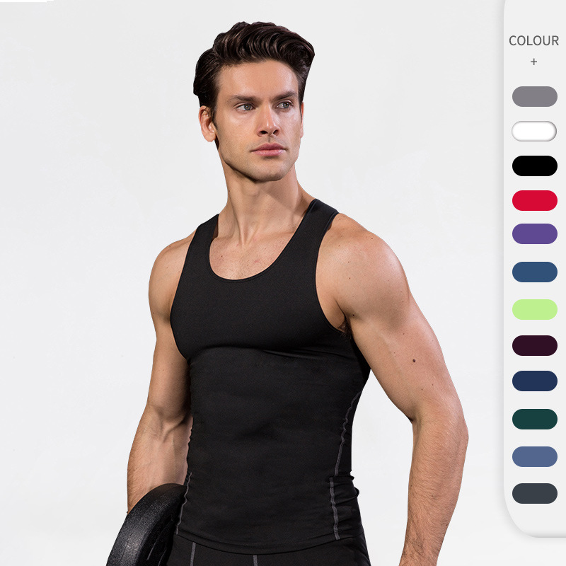 Sports Pro Men's Training Tight Vest Basketball Fitness Running Amazon Quick-Drying Vest Clothes 1001