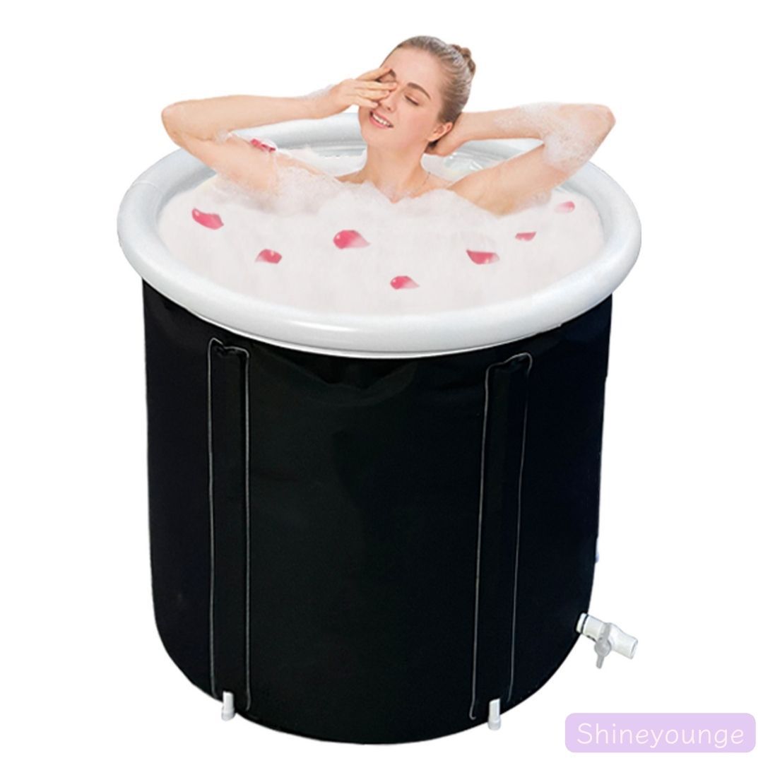 Amazon caliente plegable espesado aislamiento hielo cubo PVC inflable atletas temperatura constante hielo bañera transfronteriza fábrica en stock