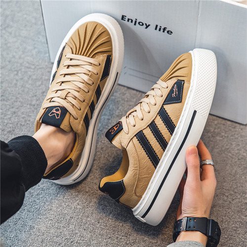 Men's Autumn Versatile Casual Conch Toe Board Shoes with Vans-like Style, Viral High-end Aesthetic, McQueen-inspired Sporty and Trendy Shoes