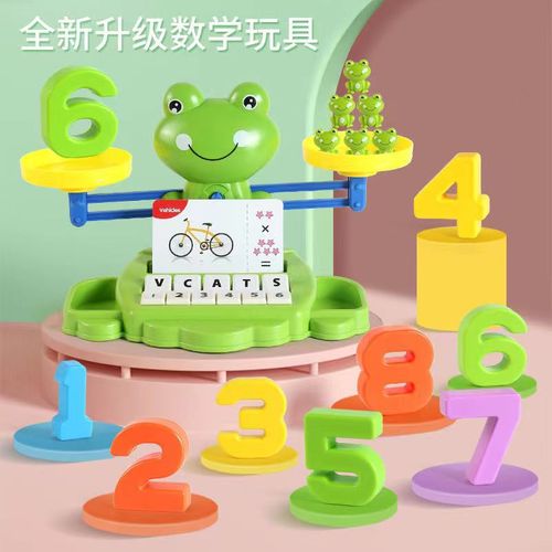 Upgraded version of children's frog scale toy digital logical thinking training English parent-child interactive science and education game