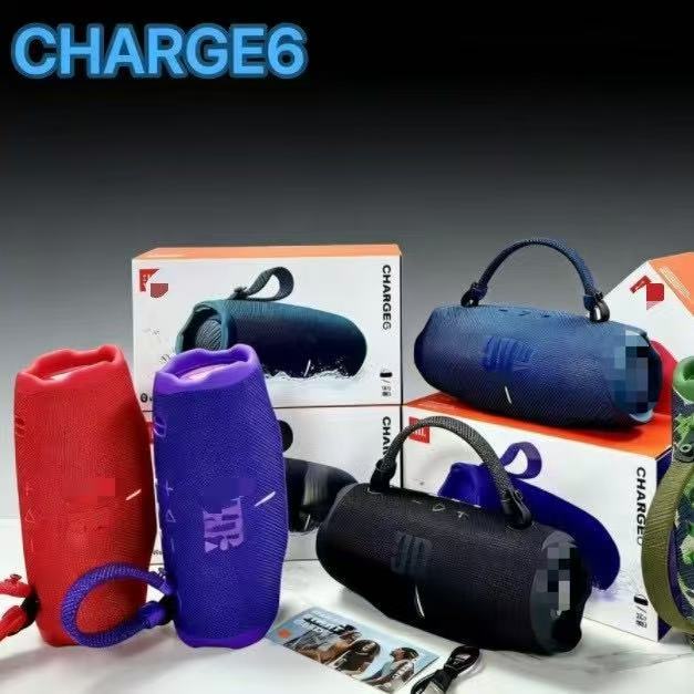跨境CHARGE6 冲击波六代带标重低音无线蓝牙音箱户外防水音响