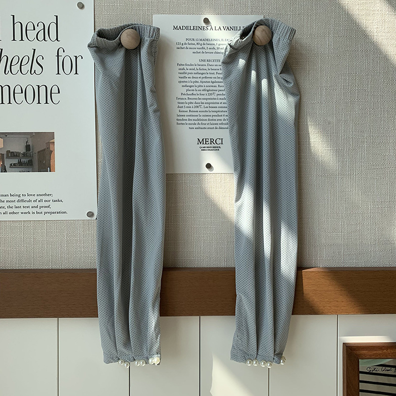 Perla protector solar hielo manga de bicicleta al aire libre respirable hielo manga suelta respirable ajustable guante de manguito de hielo protector solar