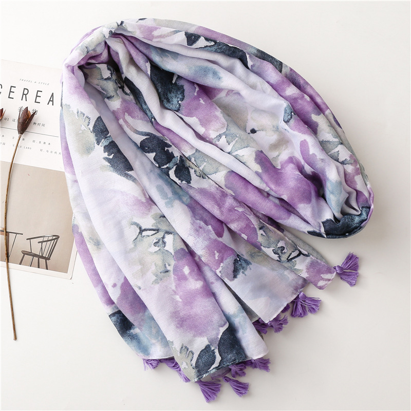 Women's Fashion Tie Dye Polyester Silk Scarves display picture 2