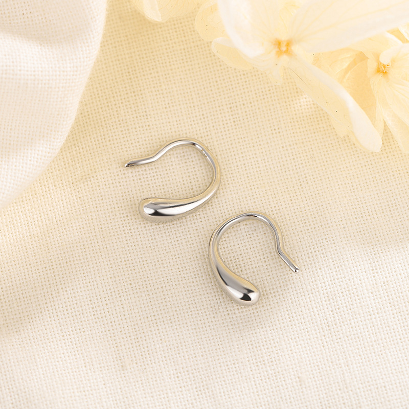 1 Paire Style Simple Les Gouttelettes D'eau Le Cuivre Boucles D'oreilles display picture 1