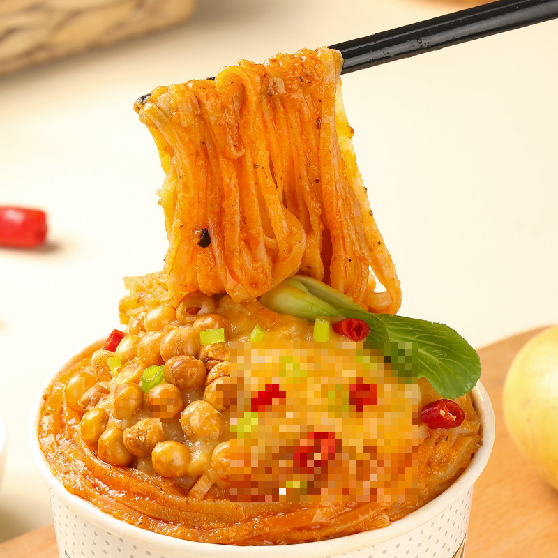 妙丫头土豆泥泥面乐享版*6桶孜然麻辣味方便速食冲泡即食拌面夜宵|undefined