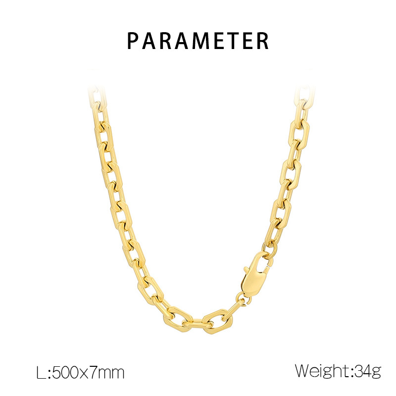 Hip-Hop Vintage Style Geometric 304 Stainless Steel Plating Men's Bracelets Necklace Men Necklace Sets display picture 3