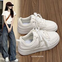 2024年春秋新款韩版百搭运动休闲ins潮学院风板鞋女原创小白鞋女