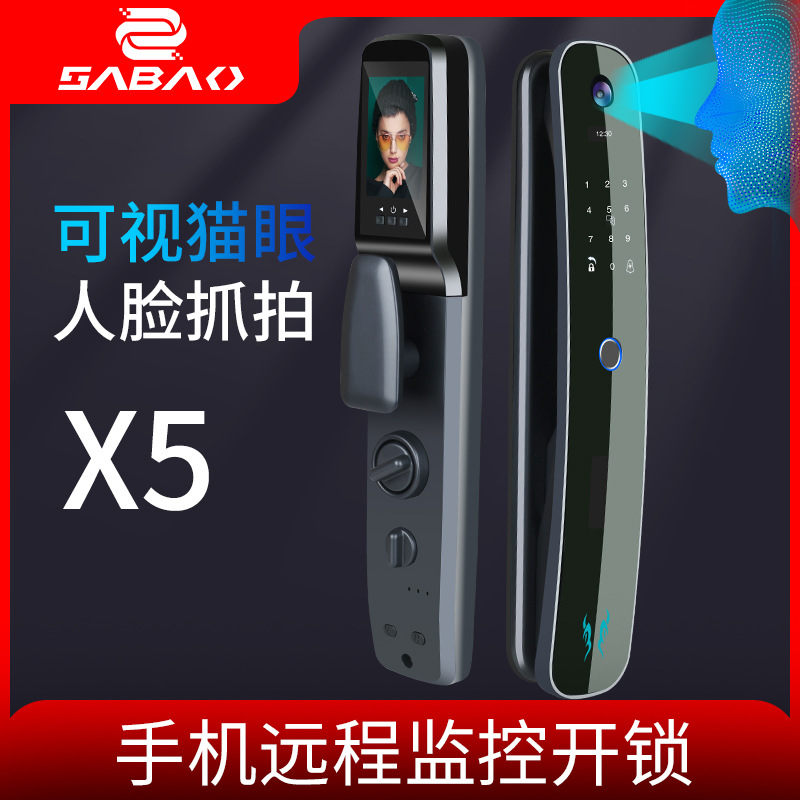 fully automatic Fingerprint lock visual  cat eye Smart Lock Long-range Unlock Electronics Password lock WIFI networking Manufactor wholesale
