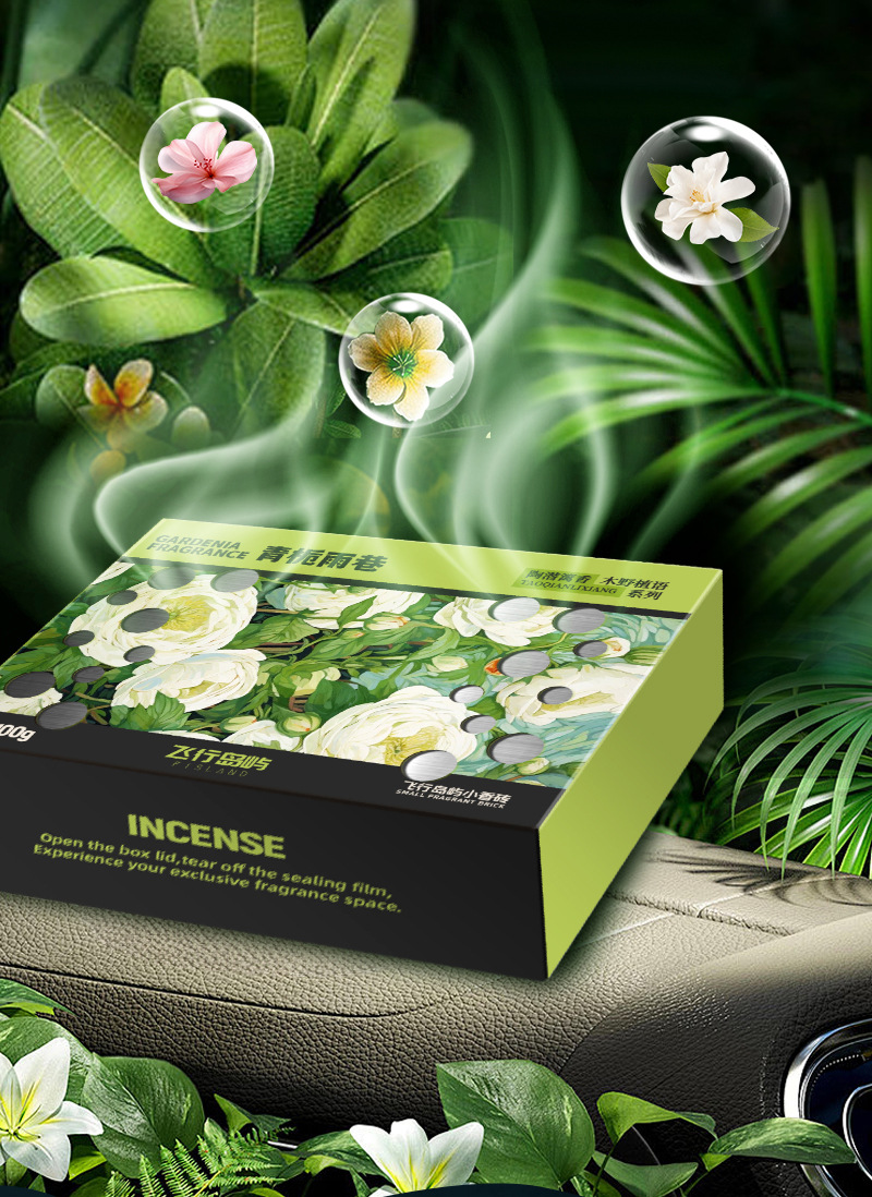 Car Aromatherapy Balm, Hidden Long-Lasting Fragrance, Odor Removal, Large-Capacity Seat-Type Fragrance Brick, Three-Dimensional Plant Balm