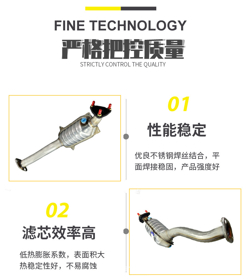 Factory Direct Sales Three-Way Catalytic Converter Assembly Suitable for Honda Fit Dual-Port Three-Way Catalytic Converter