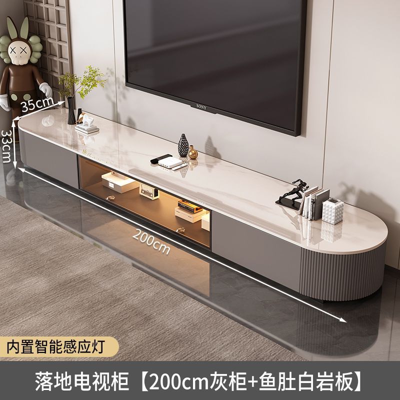 2025新款电视柜客厅家用小户型现代简约极简岩板茶几电视机柜组合|undefined