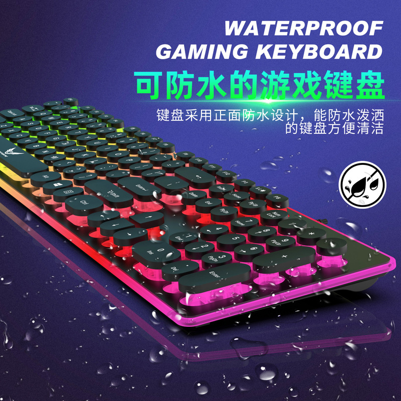 零点の約k 13有線usbキーボードマウスセット機械手触り発光ゲームキーマウスコンピュータ部品|undefined