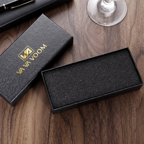 Brand cross-border watch box black long box cardboard box crocodile pattern gift box rectangular watch box