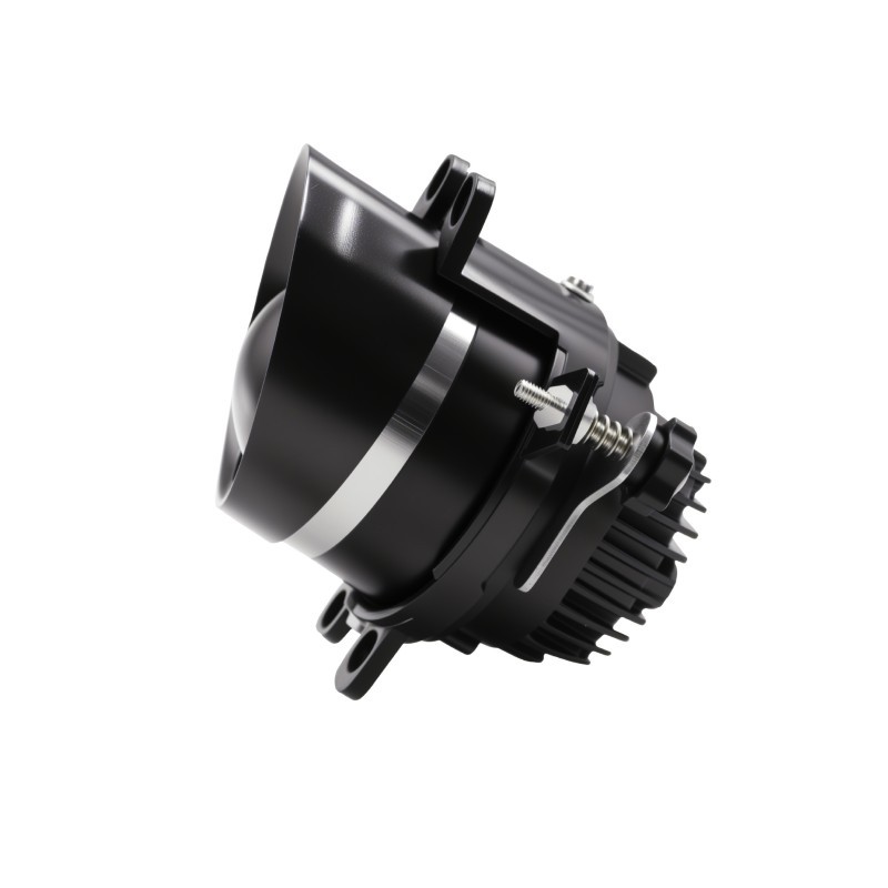 Lente de luz antiniebla 1D LED3.0 Lente de luz antiniebla LED de tres colores de borde negro Lente de luz antiniebla de coche modificado revestimiento de vidrio azul