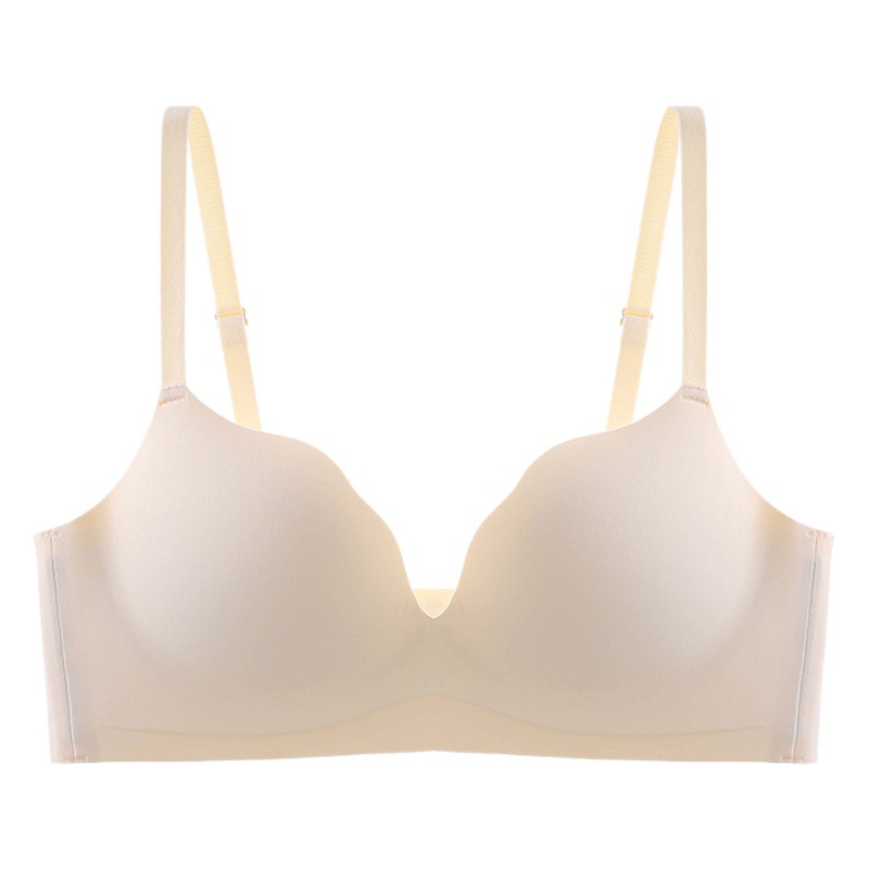 Ropa interior sin rieles pecho femenino reunido en el soporte de ningún sujetador de anillo de acero Recepción anti-flacidez senos pequeños