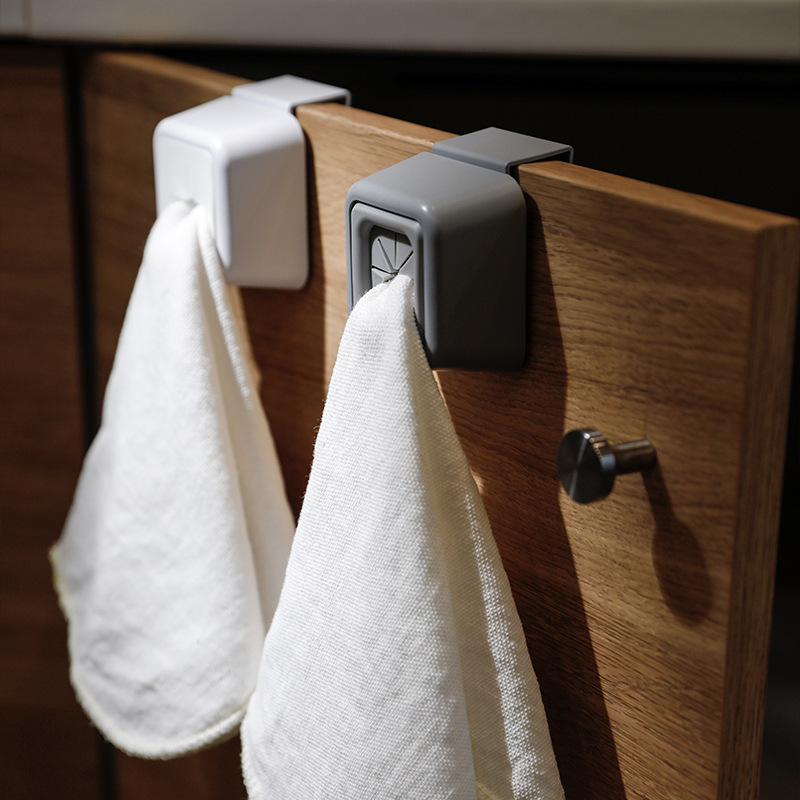 Japanese Punch-free Towel Plug Rag Storage Rack Creative Magnetic Wipe Hand Towel Storage Rack Kitchen Cabinet Door Hook