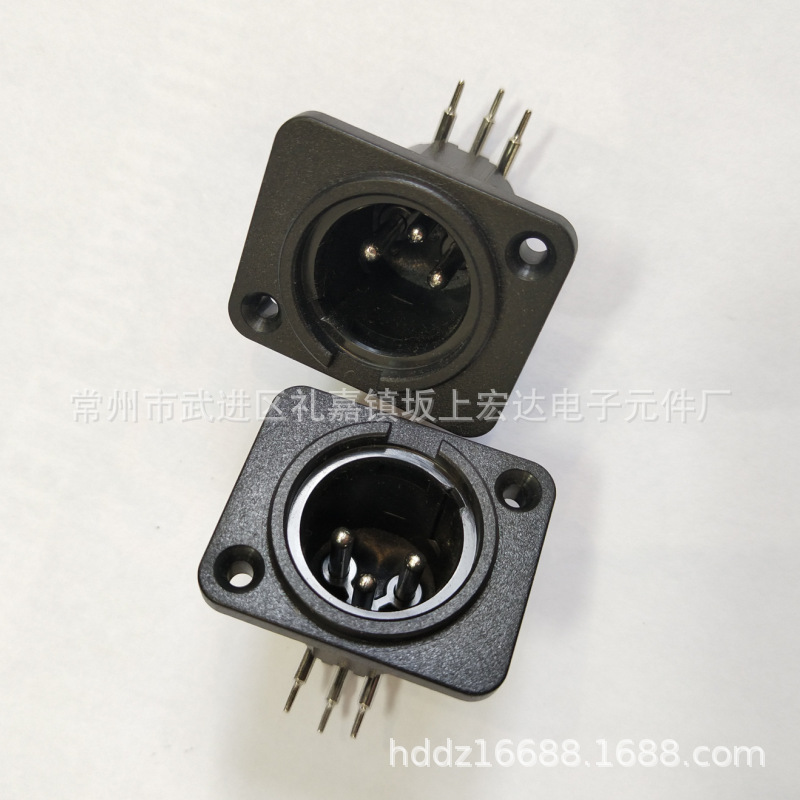 横向弯公 尖针 长针 卡龙 卡侬方座 黑 塑料+铁 镀镍