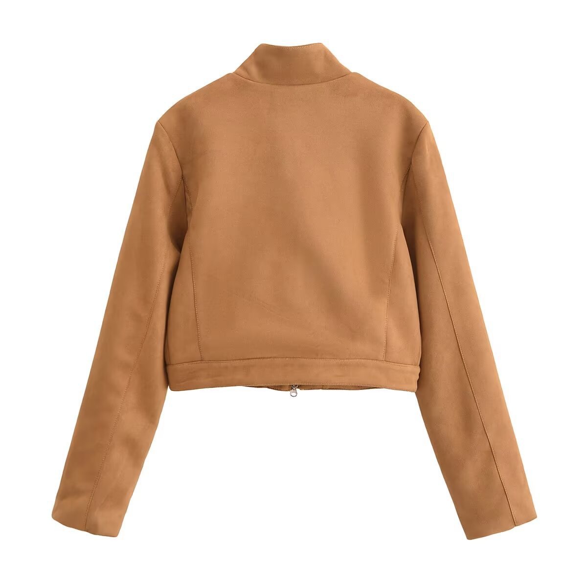 Abbigliamento donna autunno e inverno 2024 nuova moda di strada casual giacca con collo alto_voghion.com