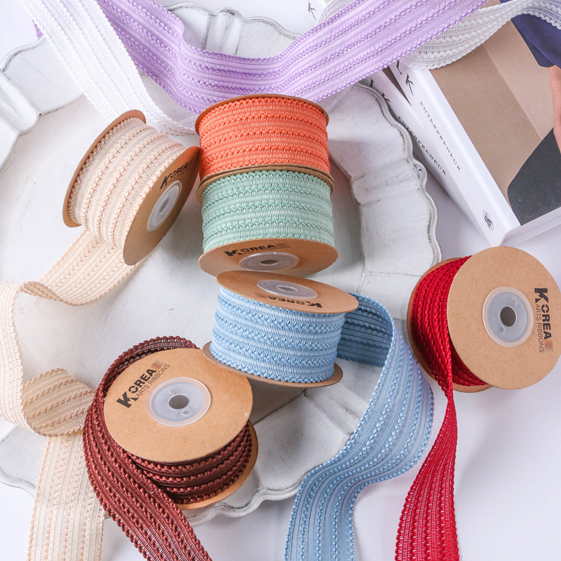 Single-sided hollow twist hook edge ribbon, flower gift box decoration, cake packaging ribbon, DIY bow hair ornaments