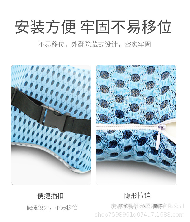 Memory foam lumbar support pillow for stress relief, slow rebound waist cushion for sofa, car, and office