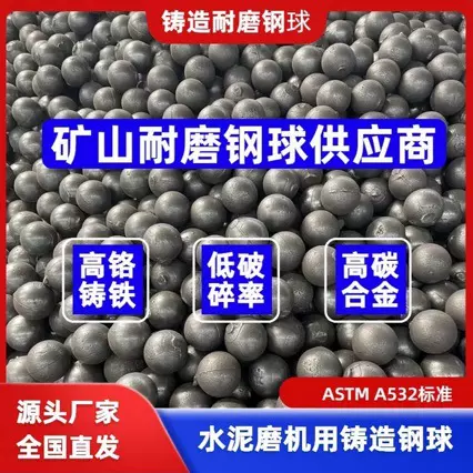 厂家优惠30mm中低铬铸造铬合金研磨球选矿球磨机用耐磨铸铁 磨球