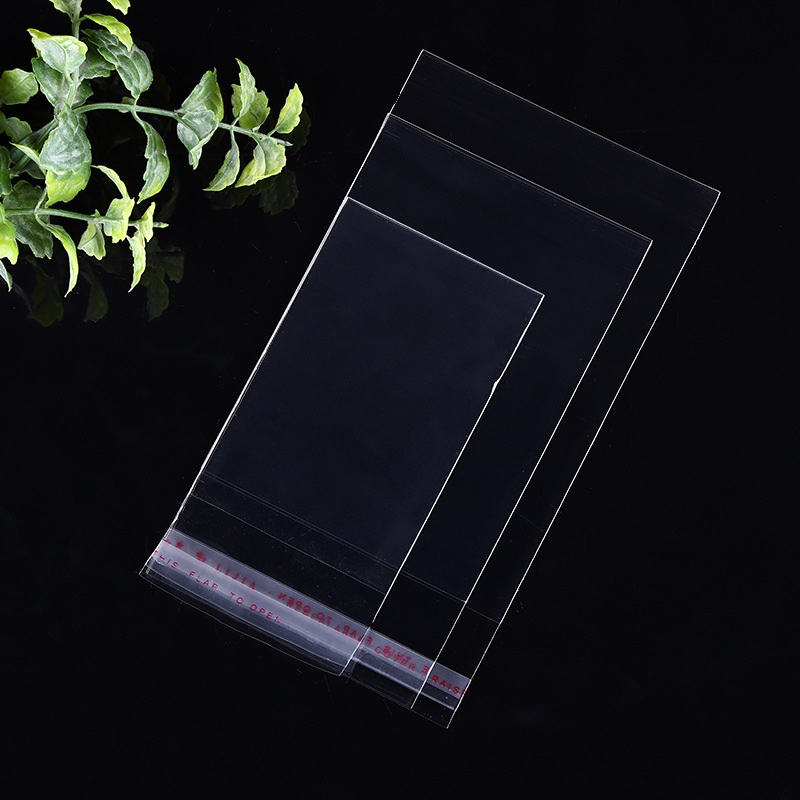 OPP transparent plastic packaging bag clothing self-adhesive bag jewelry seal bag long ziplock bag large batch 45