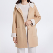 双面羊毛毛呢外套女士小个子2025新款冬季加厚保暖纯羊绒呢子大衣