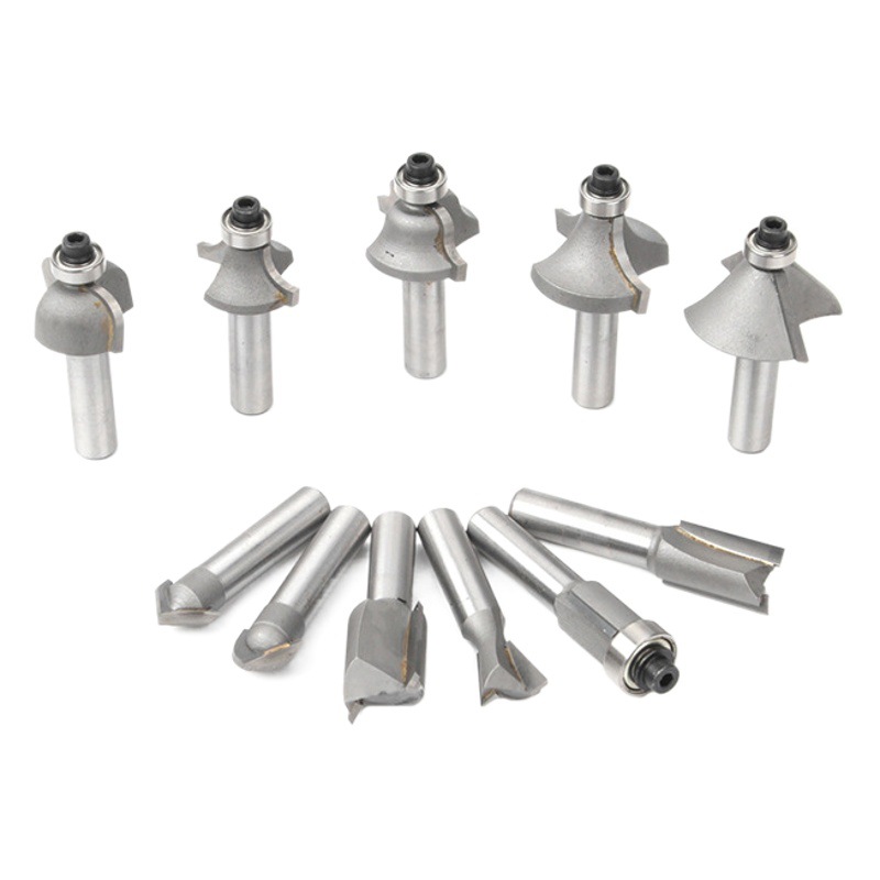 Traje de corte de fresado de carpintería conjunto de 12 piezas máquina de corte máquina de grabado carpintería fresa cortador de aleación dura cabeza de corte