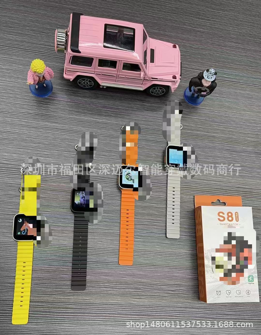 The new S8 ULTRA sports model features a 1.44-screen wristband for heart rate, blood oxygen, blood pressure monitoring, Bluetooth calls and smartwatch details Picture