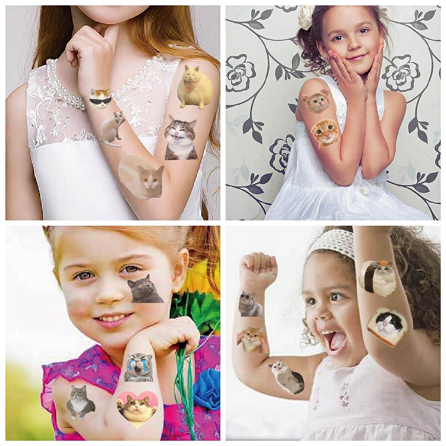 18g Weight tattoo stickers Event & Party Supplies 10 PCS/Package Quantity Holiday, Party Occasion Transfer decal Material Cat Pattern Cat Transfer Decal Tattoos & Body Art 10 PCS/Package 6