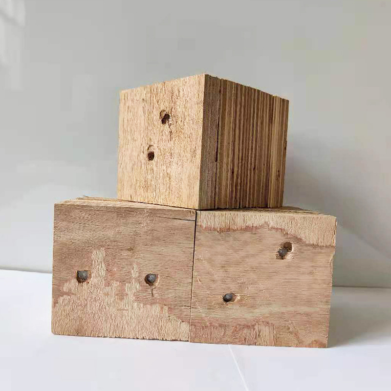 批发80*80*90mm胶合板脚墩 多层板木墩 免熏蒸托盘用夹板垫块垫脚
