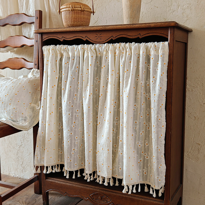 Daisy Cabinet Curtain Japanese-Style Hanging Curtain Pastoral Style Door Curtain Shoe Cabinet Wardrobe Decorative Curtain No-Drill Partition Curtain Daisy Cabinet Curtain Japanese-Style Hanging Curtain Pastoral Style Door Curtain Shoe Cabinet Wardrobe Decorative Curtain No-Drill Partition Curtain