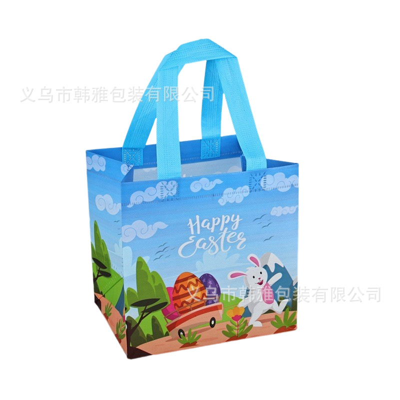 Transfronterizo en stock Bolsa de regalo de Pascua Bolso de dibujos animados no tejido Bolso de decoración de fiesta tridimensional grande traje