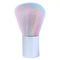 Nail Art Rainbow Brush Dust Brush Цветная кисть Кисть для маникюра Макаронная кисть Инструмент для ногтей Щетка для чистки с короткой ручкой