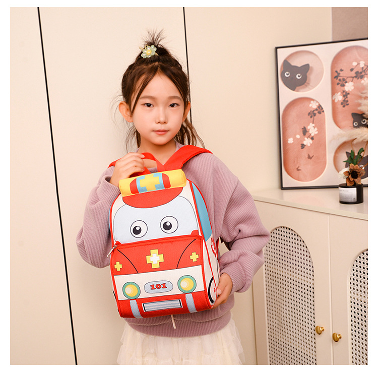 Unisexo Grande Nylon Dibujos Animados Lindo Cuadrado Cremallera Mochila Con Cremallera display picture 8