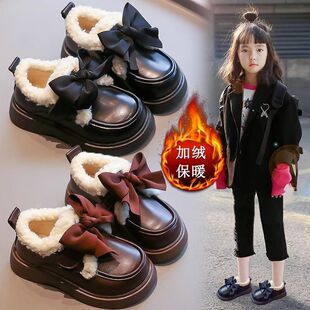 ŮͯЬ��Ь2025�ﶬ�ͯ���ޱ�ůЬ��Ů���ӽq�Ӻ񶬼�����ƤЬ