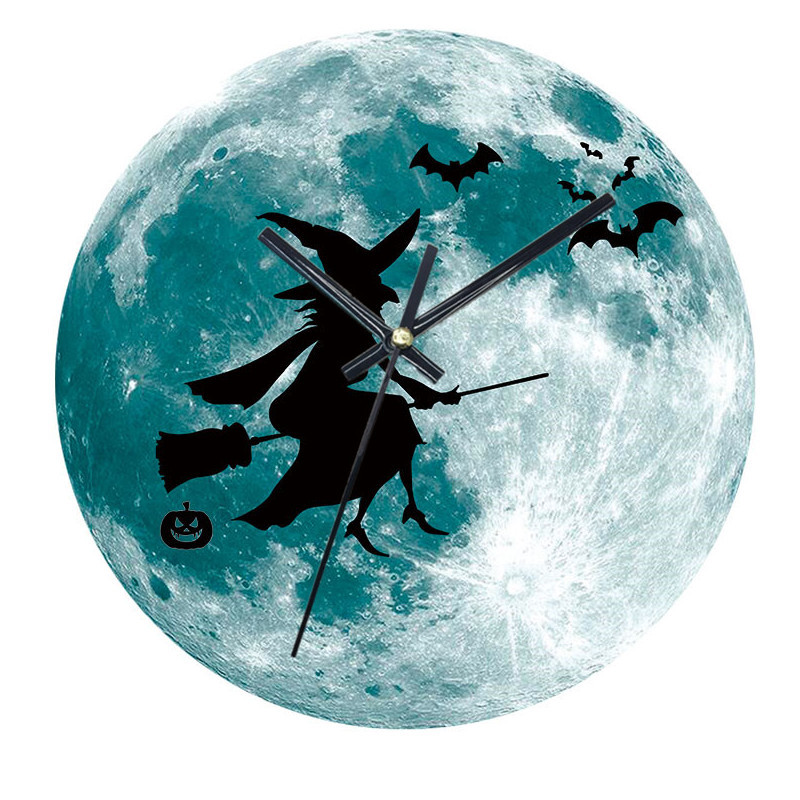 Halloween festival gift Wall clock Amazon Cross border Noctilucent Mute decorate Clock a living room bedroom wall clock