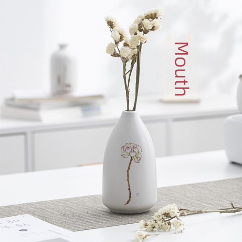 Longli porcelain classic ceramic diffuser bottle creative home mini ceramic vase ornament decoration hydroponic small flower pot