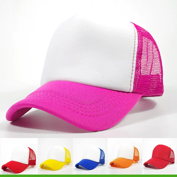 Advertising Hat Printing Wholesale Peaked Cap Ready-Made Mesh Hat K-Style Truck Hat Printing Picture Printing Baseball Cap Printing Logo