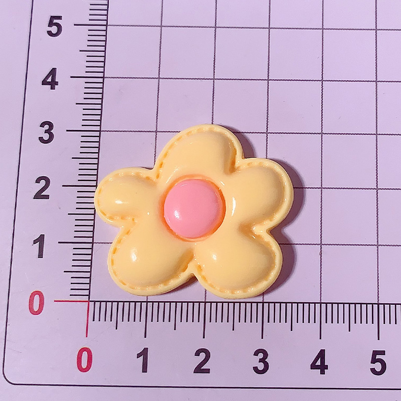 Mediano nuevo accesorios de resina de flores de dopamina DIY accesorios para el cabello caja de teléfono móvil colgante hecho a mano agujero material de hebilla de zapatos