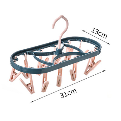 (핑크 + 다크블루) 타원형 12 클립