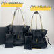 New Drawstring Bag Bag Large Capacity Commuter Tote Bag Genuine Leather Garbage Bag Advanced Sense Chain Shoulder Handbag