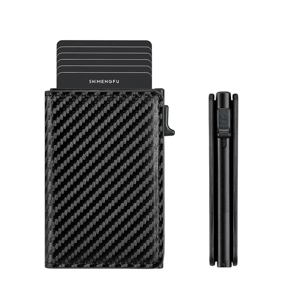 Cross-Border Hot-Selling Pop-Up Card Holder Rfid Anti-Theft Bank Card Case Multi-Card Slot Leather Wallet Men's Business Wallet B08