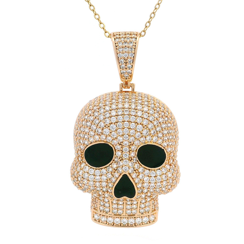 Joyas Xuping Amazon cráneo transfronterizo collar de diamante europeo y americano hip-hop aleación de cobre y zinc accesorios hipsters