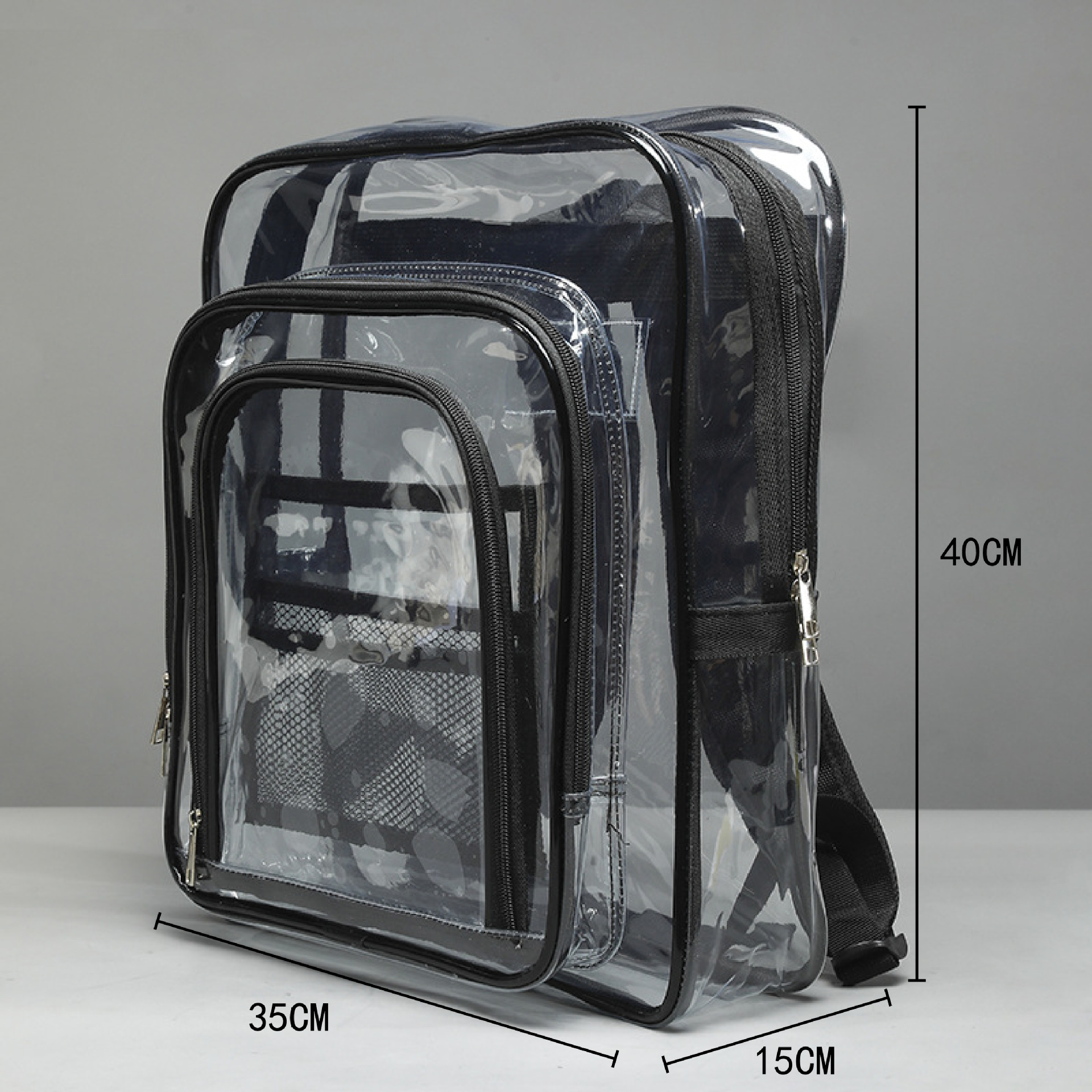 Dropshipping available 40*35*15 eco-friendly cold-resistant conductive anti-static transparent backpack/dust-free tool bag