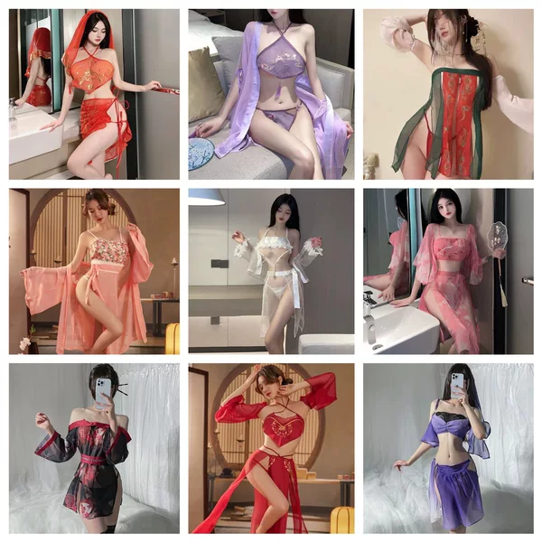 Ancient Style Sexy Pajamas Palace Style Flying Fairy Han Dynasty National Trend Pure Lust Style cosplay Sexy Cheongsam Uniform